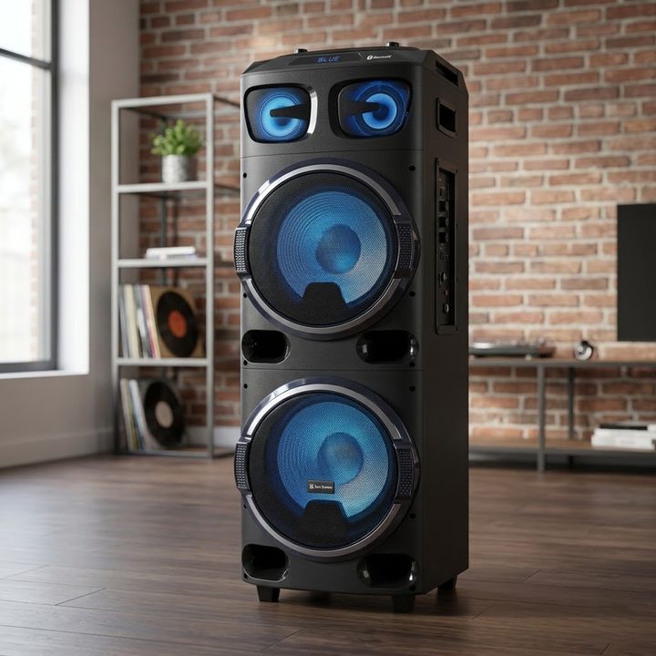 Parlante Bafle Potenciado Ken Brown Monsterbox 3 Vias Woofer Negro - Vista 7