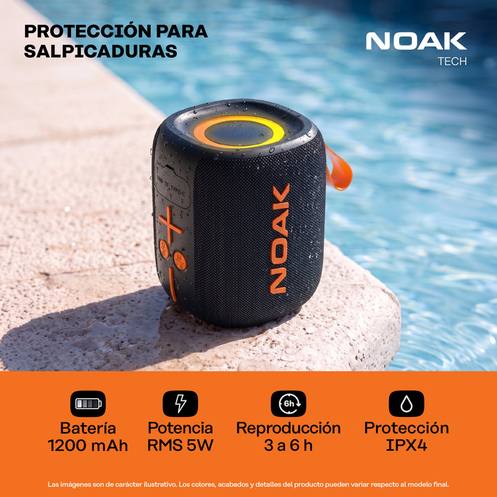 Parlante Portátil Noak Atom 5W RMS Cubic Nano Bluetooth - Vista 4