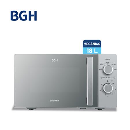 Microondas BGH Mecánico 18L Silver Espejado B118MS25