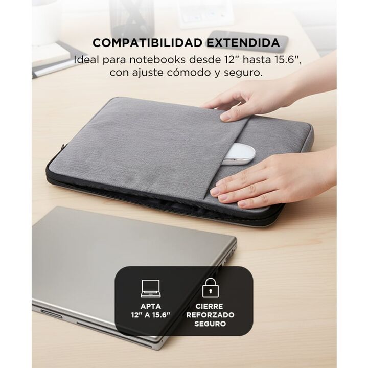 Funda Para Notebook Gadnic de 15.6” Impermeable Con Proteccion Interior - Vista 3