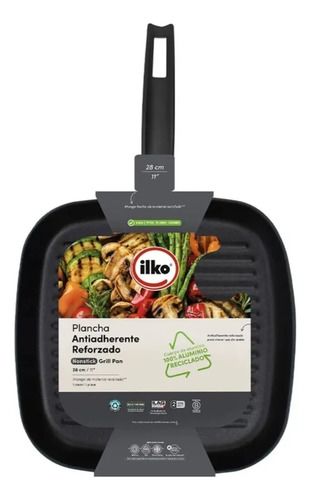 Bifera Plancha 28 Cm Aluminio Reciclado Ilko Grey Everyday Negro - Vista 2