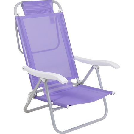 Reposera De 6 Posiciones Bel Sunny Aluminio Pvc Lila Violeta