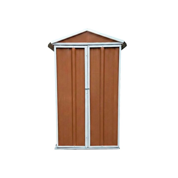 Armario Depósito Galpón de jardín 1x1x2 Pardo + Estante Calibre 28 DON ACERO - Vista 1