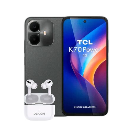 Combo TCL K70 Power 4+256GB Gadget Grey + Auriculares Dekkin TWS Pro