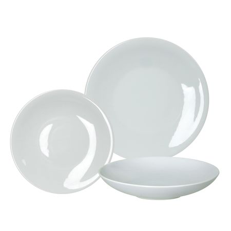 Set 12 Piezas Plato Playo Postre Hondo Porcelana Zeugma