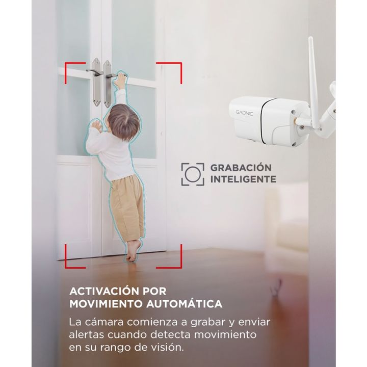 Cámara de Seguridad Gadnic SX37 Bullet Interior / Exterior IP WiFi Full HD Visión Nocturna - Vista 3