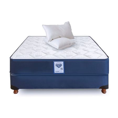 Conjunto Sommier y Colchón Spring Air Prince 2 Plazas (140x190 cm) - Espuma + 2 Almohadas de Regalo