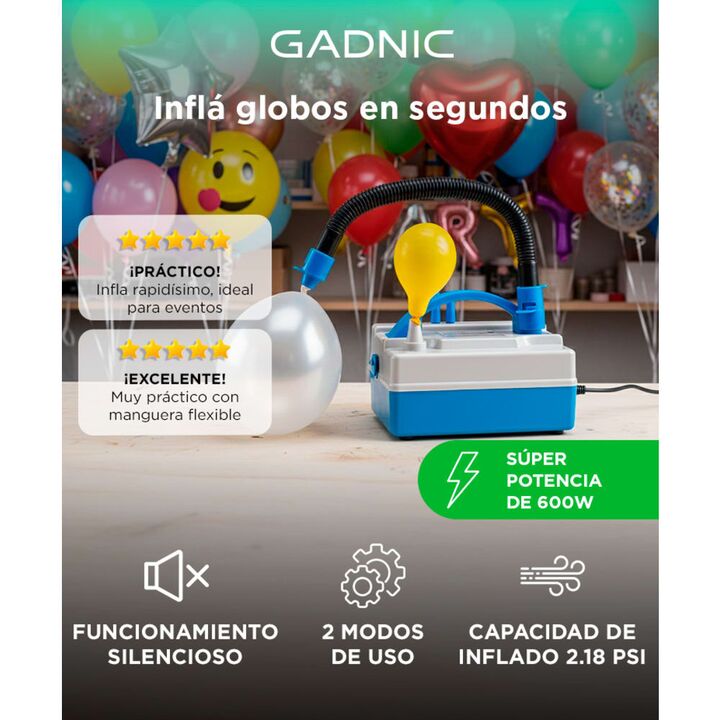 Inflador de Globos Gadnic Eléctrico - Vista 2