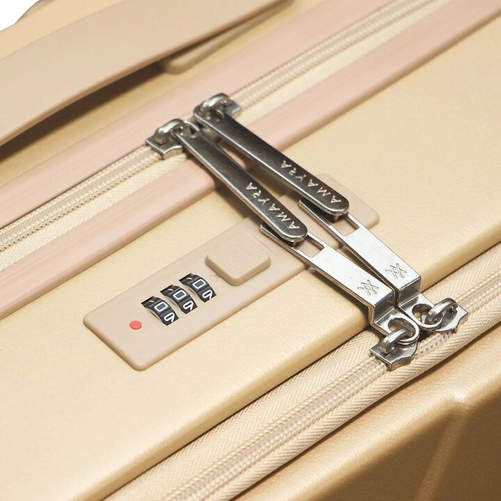 Valija Carry On Amayra Portanotebook Champagne 4 Ruedas 360° Candado Combinación - Vista 2