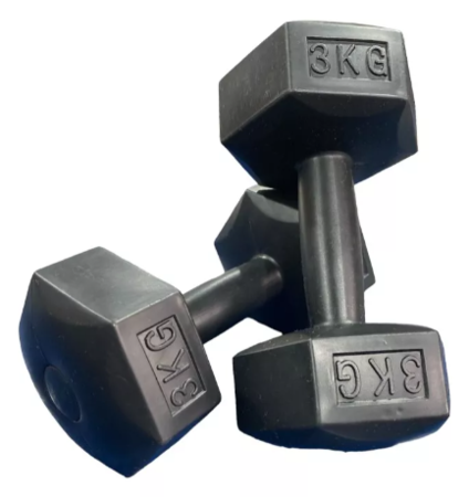 PAR DE PESAS MANCUERNAS 3 KGS pvc