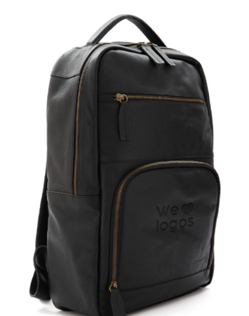 Mochila Cardon Cristobal Negro Cuero Graneado