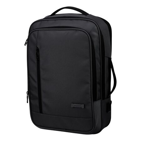 Mochila Kossok Varna Porta Laptop Carry On Reforzada Color Negro Diseno De La Tela Liso