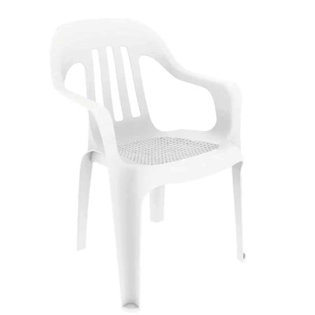 Silla Plástico Apilable Garden Life Pasadena F8600 Blanca