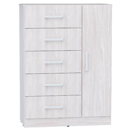 CHIFONIER NORDICA ORLANDI JA 3415 BAHIA - JACARANDA, 5 CAJONES, 1 PUERTA