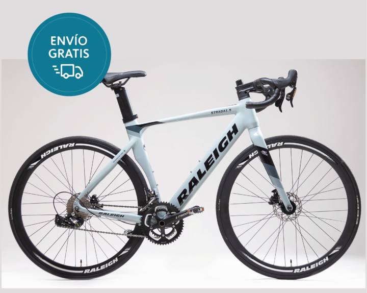 Bicicleta Raleigh Strada 1.5 _Cuadro de aluminio_12Vel._Rod. 28_Talle: 56/L_ Gris - Vista 1