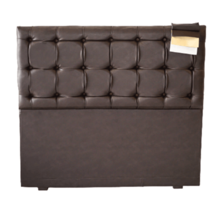 Respaldo El Madero Capitone Tela Talampaya Chocolate 100cm Mrm00859