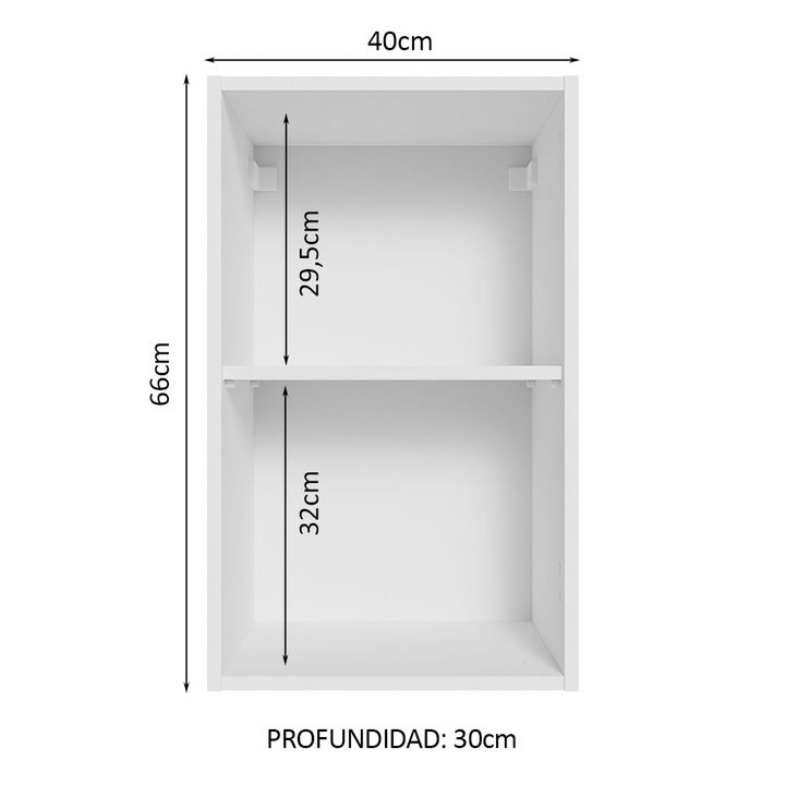 Alacena Madesa Modular de Cocina 2 Nichos Abiertos 40cm - Vista 2