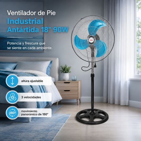 Ventilador de Pie Industrial Antártida 18" 90W