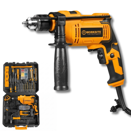 Kit Taladro De Impacto 102 Piezas 710w Herramientas Worksite