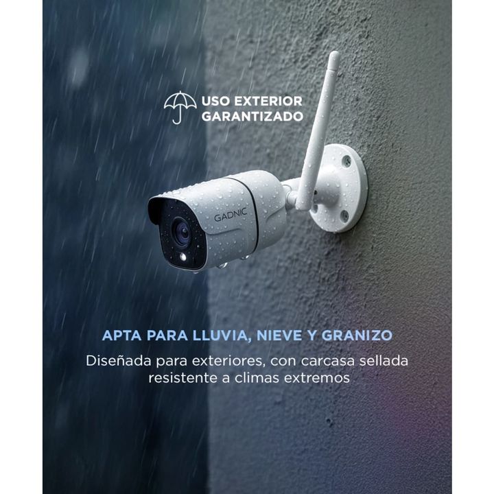 Cámara de Seguridad Gadnic SX37 Bullet Interior / Exterior IP WiFi Full HD Visión Nocturna - Vista 5