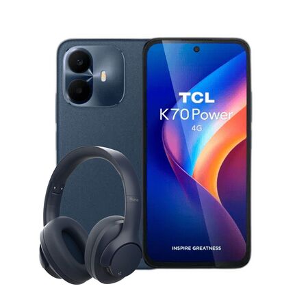 Combo TCL K70 Power 4+256GB Nebula Blue + Auriculares Hune Over-ear Azul