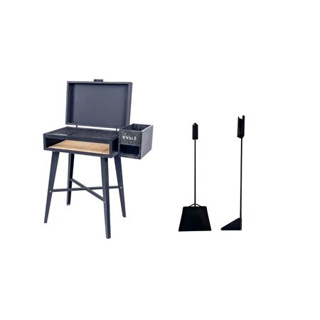 Parrilla Vule Nordica Con Tapa Con Kit Pala Y Atizador Eco