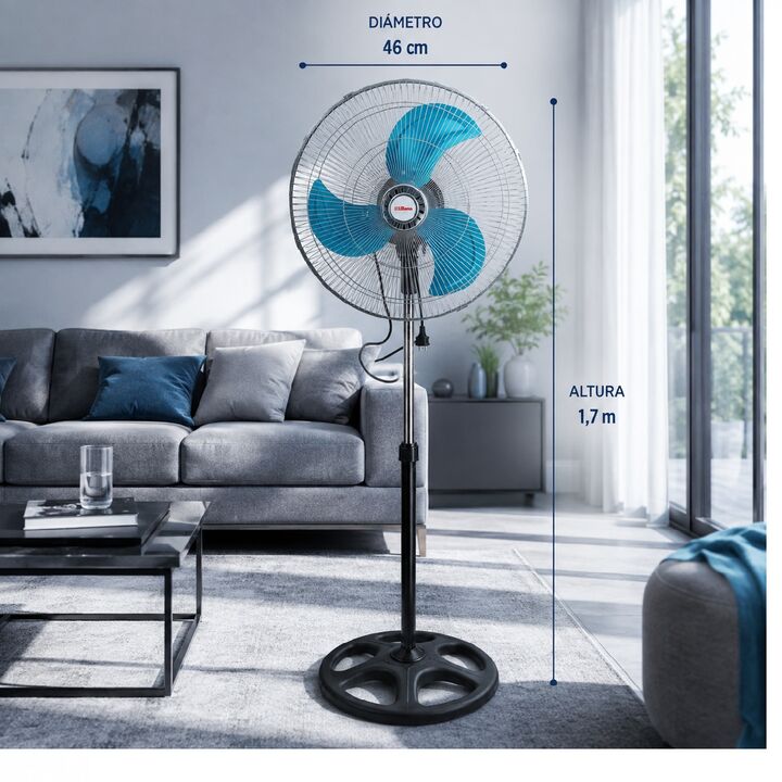 Ventilador de Pie Industrial Antártida 18" 90W - Vista 3