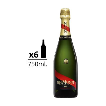 Espumante GH Mumm Cordon Rouge Estuche 750 ml Caja x 6