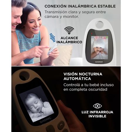 Baby Call Gadnic Cámara Monitor Seguridad Bebés Intercomunicador