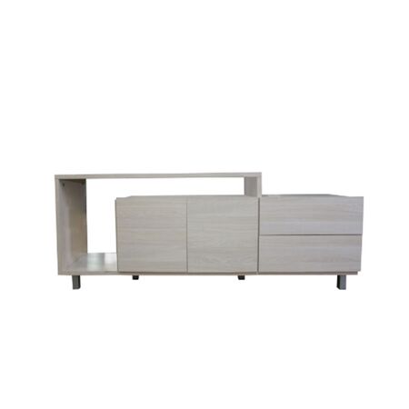 Rack Tv 2 Puertas 2 Cajones Platinum Gris Andino