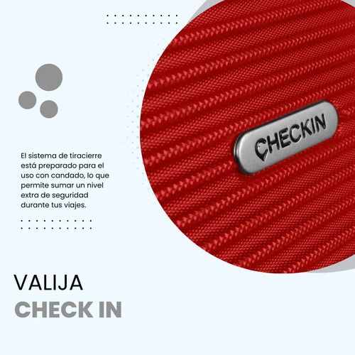 Valija Chica Cabina Rígida Roja Checkin Low Cost Abs Fuerte Carrión modelo 39111 - Vista 2