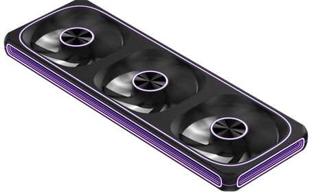 TRIPLE FAN FORMULA V LINE AIR FUSION 3 BLACK REVERSE ARGB 360MM