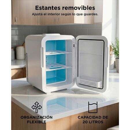 Mini Heladera Portátil Gadnic 20L Frío Calor Para Cosmeticos y Hogar