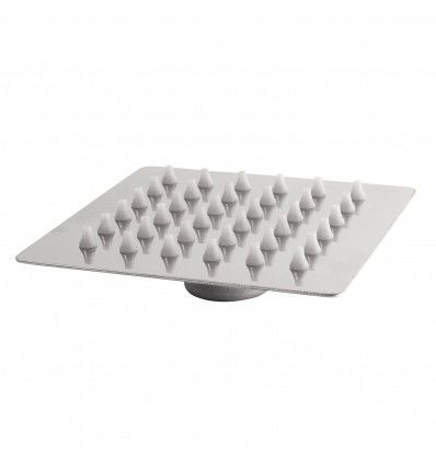 Flor ducha/lluvia cuadrada acero inoxidable 6" 15x15cm Prego PREG9501