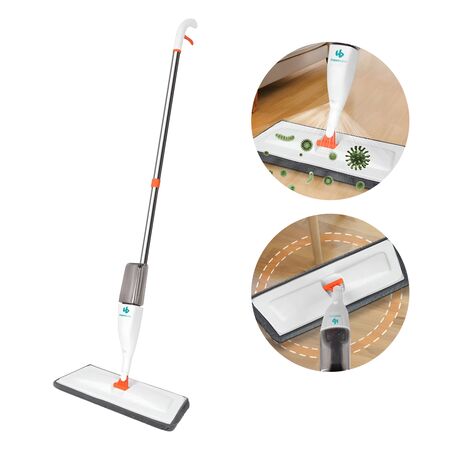 Mopa Spray Mop Importbaires con rociador integrado y 4 paños de microfibra