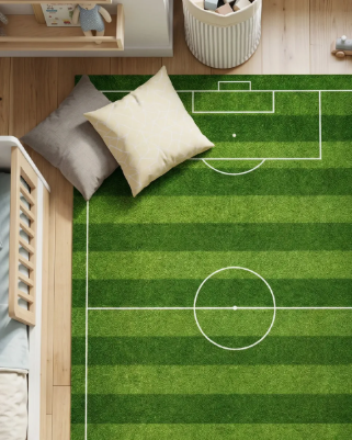 Alfombra Vinílica Infantil De Fútbol Antideslizante - Vista 2