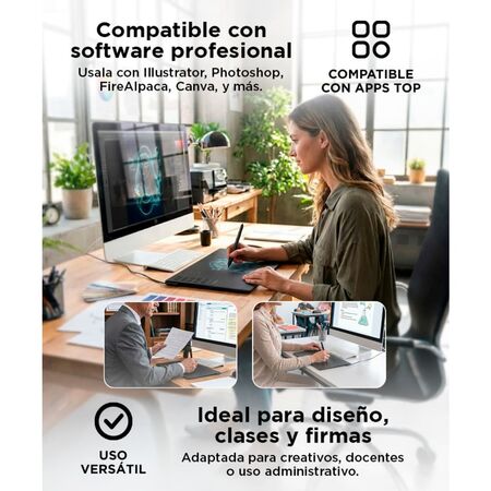 Tableta Gráfica Gadnic con Lápiz Óptico