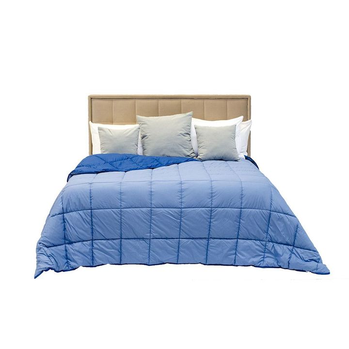 Cobertor de Cama Azul/Celeste Piero 240 x 240 cm - Vista 1