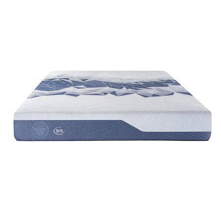 Colchon de Resorte Pocket Serta Luisiana Queen Size 150x190x28cm Hibrido con Espuma Suave y Funda Eco Friendly