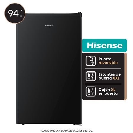 Heladera Bajo Mesada 93Lts Hisense Negro Rs-12Drb 