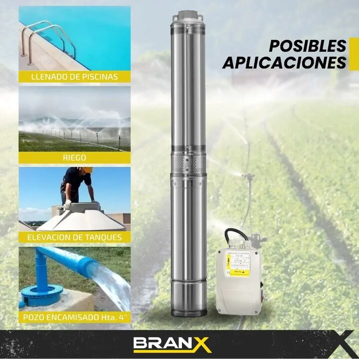 Bomba Sumergible Branx Pozo Napa 1.5 Hp 4 Pulgadas 6500l/hr BSM4-14 - Vista 2