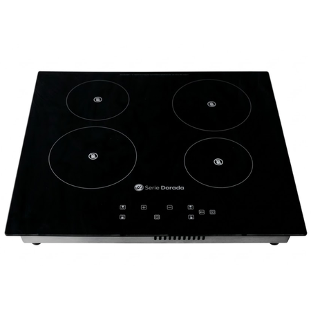 Anafe Electrico Vitroceramico 4 Hornallas Serie Dorada 5600w Negro