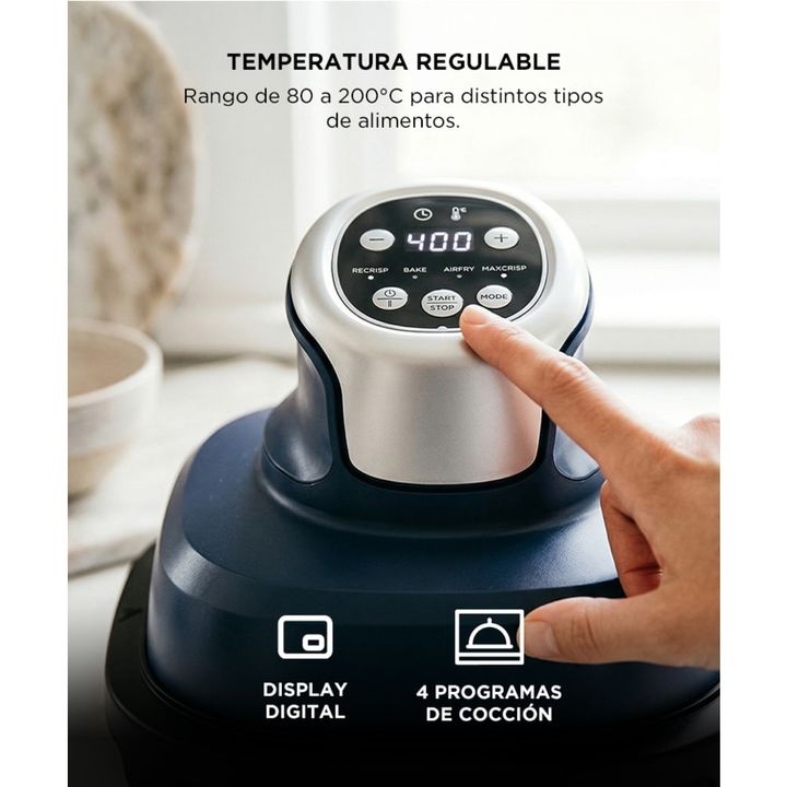 Freidora De Aire CUK By Gadnic Recipiente De Vidrio 4.2L Control Digital 1500W - Vista 4
