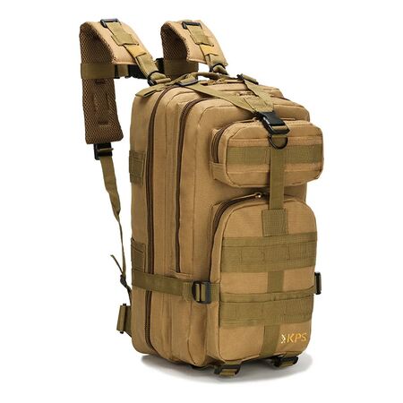 Mochila Tactica Alfa Moto Kps Multicompartimentos Reforzada Kakhi