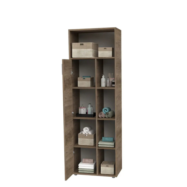 Multiuso Delos Zen 1 Puerta 9 Estantes 170cm DZE06RNG - Vista 3