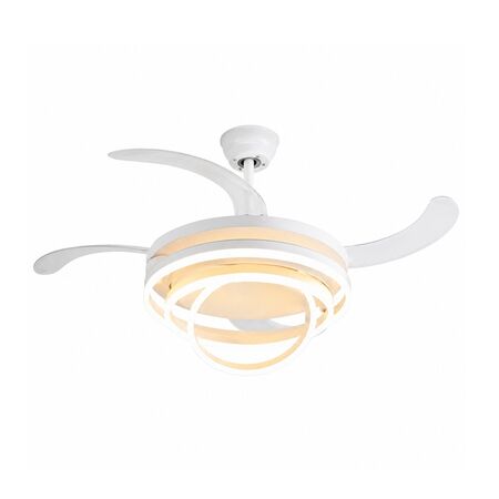 Ventilador techo star track retractil negro 48"