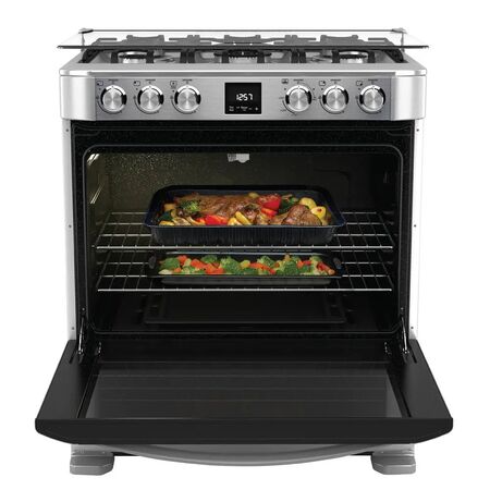 Cocina a Gas Drean 76cm Inoxidable Luz Encendido Timer Tapa Grill CD7609EI