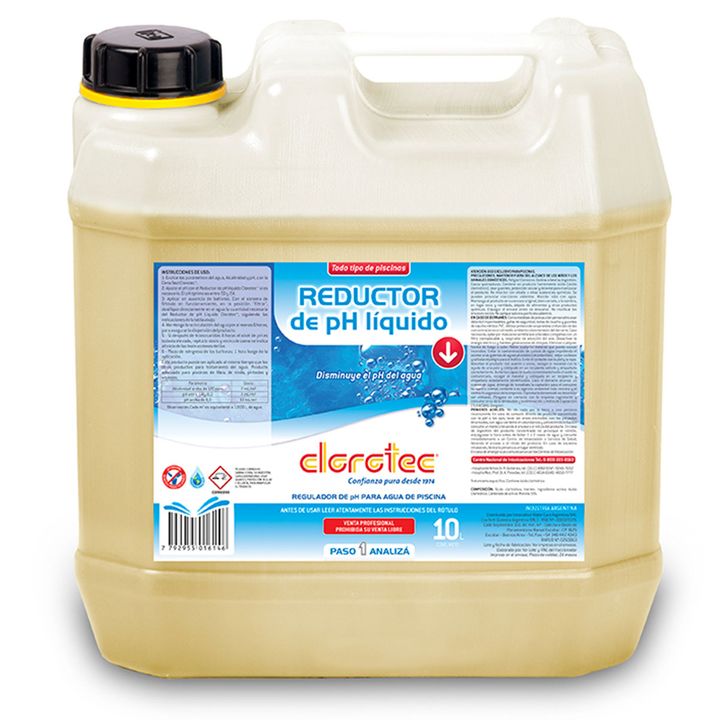 Reductor De PH Liquido Piletas 10lts Clorotec - Vista 1
