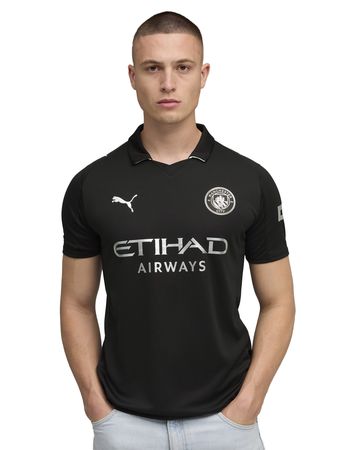 Camiseta Puma Manchester City Away 2025/2026 Hombre Fútbol Negro