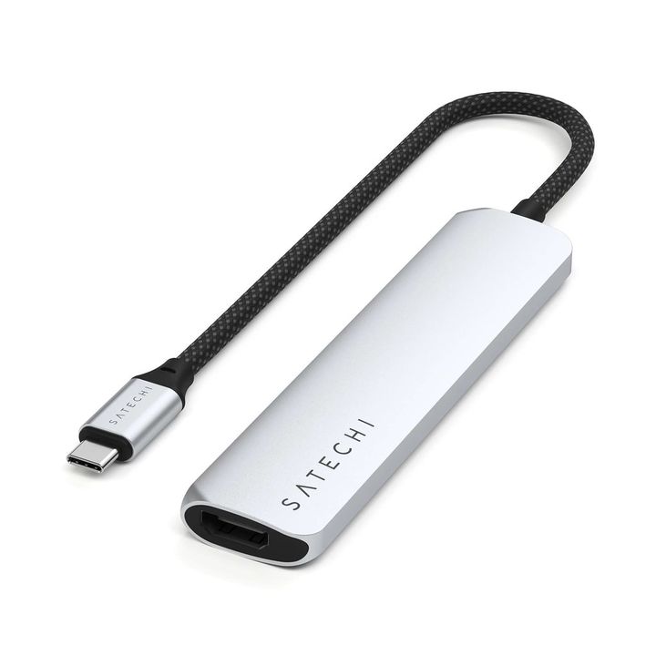 Hub USB-C Satechi 6 en 1 Slim HDMI 4K 100W Plata - Vista 1